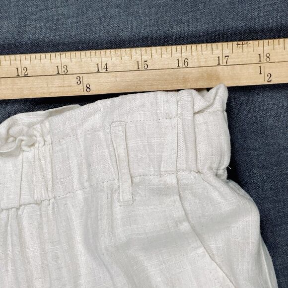 Ruby Rd Capri Pants Sz LP Ivory Elastic Waist Pockets Cottage Core Beachy Casual - Picture 9 of 13
